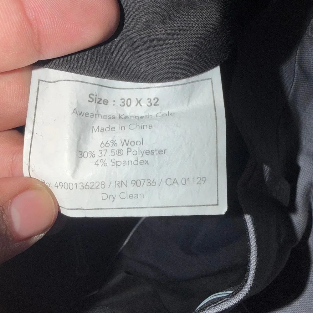 Kenneth Cole gray & black plaid dress pants